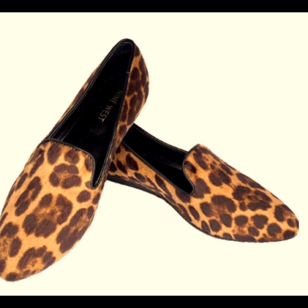 Nine West Trendy Leopard Print Flats Size 9